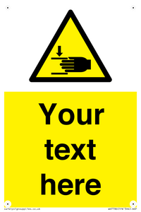 Custom warning crushing of hands